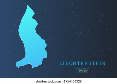 Malaysia Map - World Map International vector template with 3d, gradient blue color and stars isolated on galaxy background - Vector illustration eps 10