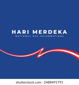 Elemento de bandera de Malasia Merdeka. Banderas de Malasia. 