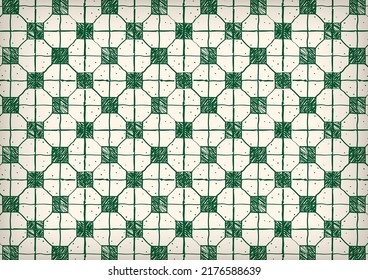 Malaysia Nanyang Traditional Kopitiam Tiles Pattern Doodle