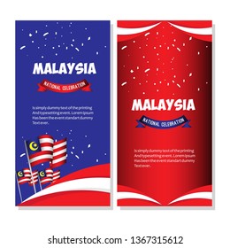 Malaysia National Celebration Poster Vector Template Design Illustration