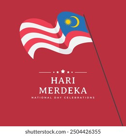 Malaysia National Day Celebration Vector Template Design Illustration
