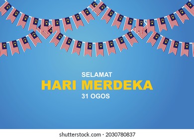 Malaysia national flag in isolated vector illustration.