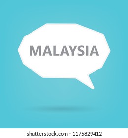 Malaysia on a speech bubble- vector illustration