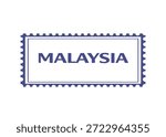 Malaysia postage stamp vector icon on a white background
Vector postage stamp on a white background