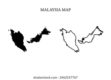 Malaysia region country map vector