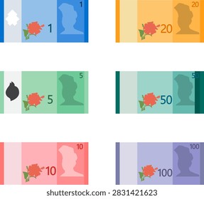 Malaysia ringgit currency vector illustration