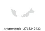 Malaysia Stylized halftone dot map with concentric circular pattern