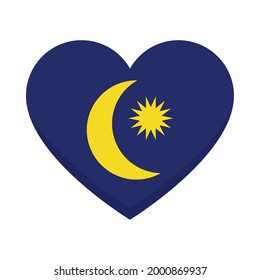 malaysia symbols in heart shape