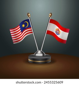 Malaysia and  table flags relation with gradient backgrund