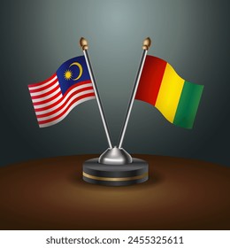 Malaysia and  table flags relation with gradient backgrund