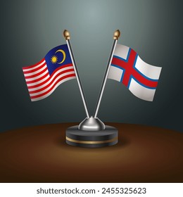 Malaysia and  table flags relation with gradient backgrund
