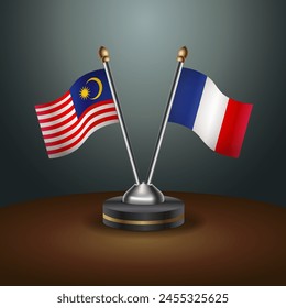 Malaysia and  table flags relation with gradient backgrund