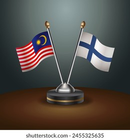 Malaysia and  table flags relation with gradient backgrund