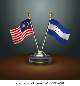 Malaysia and  table flags relation with gradient backgrund