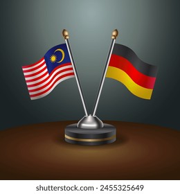 Malaysia and  table flags relation with gradient backgrund