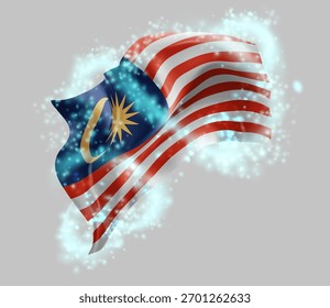 Malasia, Vector 3d en un torbellino de brillo mágico