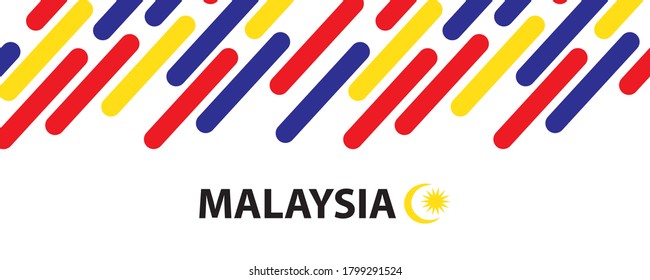 Malasia. Ilustración vectorial de la bandera de Malasia.