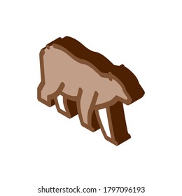 vector de icono del oso malasio. signo de oso malayo isométrico. ilustración de símbolo aislado de color