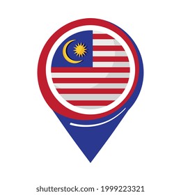 Malaysian flag in gps mark