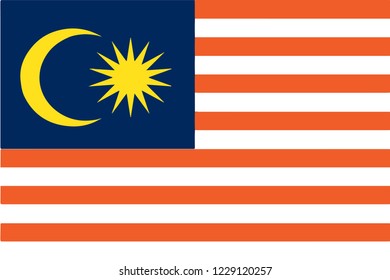 Malaysian Flag Illustration Vector