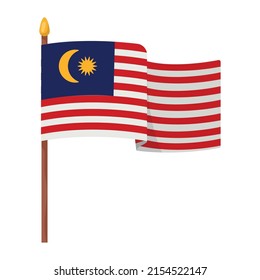 bandera malaya en icono de polo