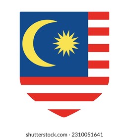 Malaysian flag in shape. Flag of Malaysia in shape.