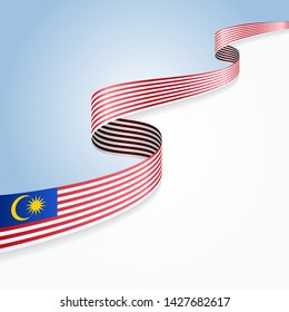 Malaysian flag wavy abstract background. Vector illustration.