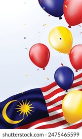 Malaysian Independence Day Celebration Poster Background 