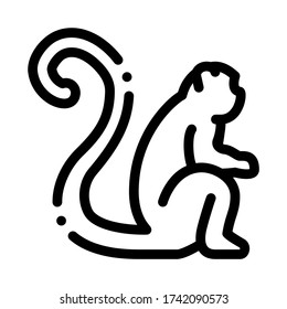 malaysian monkey icon vector. malaysian monkey sign. isolated contour symbol illustration