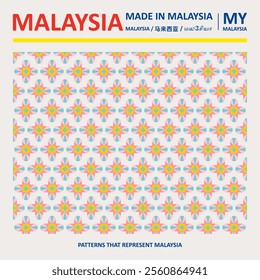 Malaysian Pattern Vector Design. Backdrop, background, textiles, design and cards