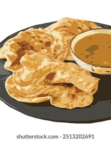 Malaysian traditional local food called Roti Canai