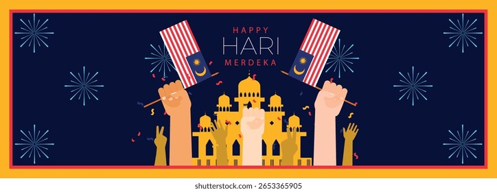 Diseño de patrón de chal merdeka de Malasia