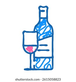 malbec red wine doodle icon sketch vector. malbec red wine sign. isolated symbol illustration