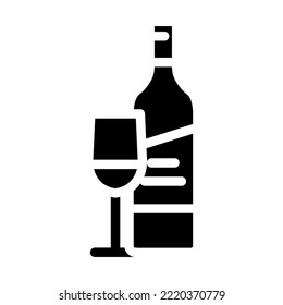 malbec red wine glyph icon vector. malbec red wine sign. isolated symbol illustration