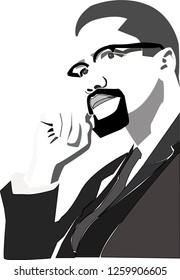 Malcolm X Portrait 