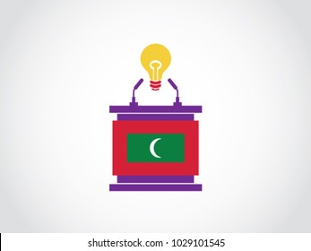 Maldive Podium Lack of Idea Speech