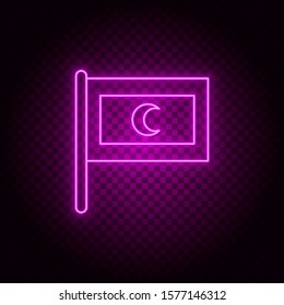 maldives, country, flag. Pink neon vector icon. Transparent background