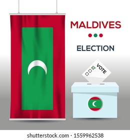 Maldives election background vector work ,Flat design, Vector illustration.