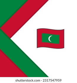 Maldives Flag Abstract Background Design Template. Maldives Independence Day Banner Social Media Post. Maldives Illustration