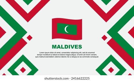 Maldives Flag Abstract Background Design Template. Maldives Independence Day Banner Wallpaper Vector Illustration. Maldives Template