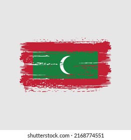 Maldives Flag Brush. National Flag