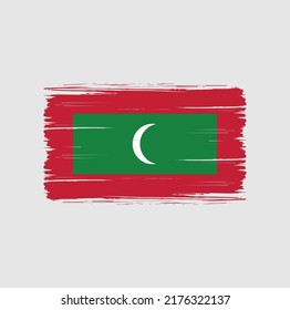 Maldives Flag Brush. National Flag