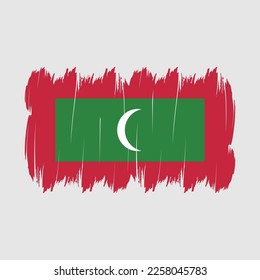 Ilustración del vector del pincel de bandera de Maldivas