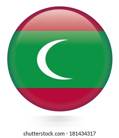 Maldives flag button