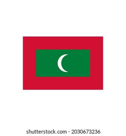 Malediven Flag Symbol flach. Farbiges Symbol. Einzelne Vektorgrafik