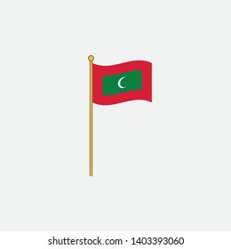 Maldives flag graphic element Illustration template