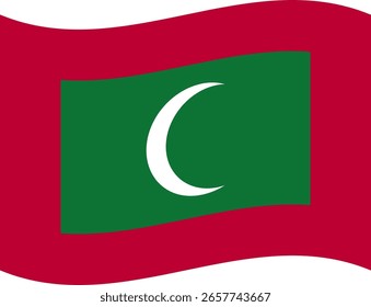 Ilustrador de banderas de Maldivas país banderas símbolo nación
icono de saludo