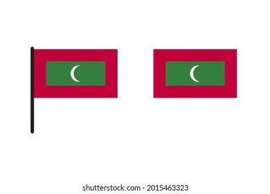 Maldives Flag isolated on white background