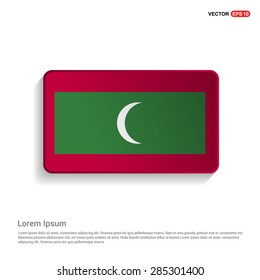 Maldives flag isolated on white background - vector illustration