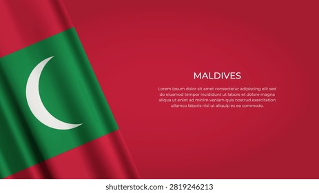 MALDIVES Flag with Original color